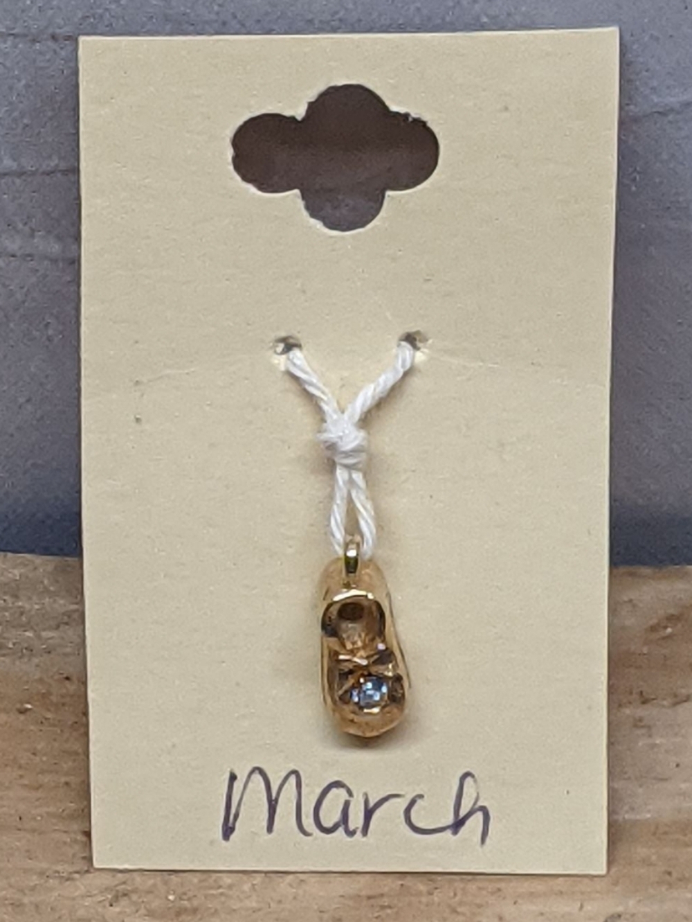 March Birthstone Shoe Charm